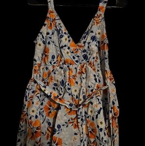 Strap floral baby doll top